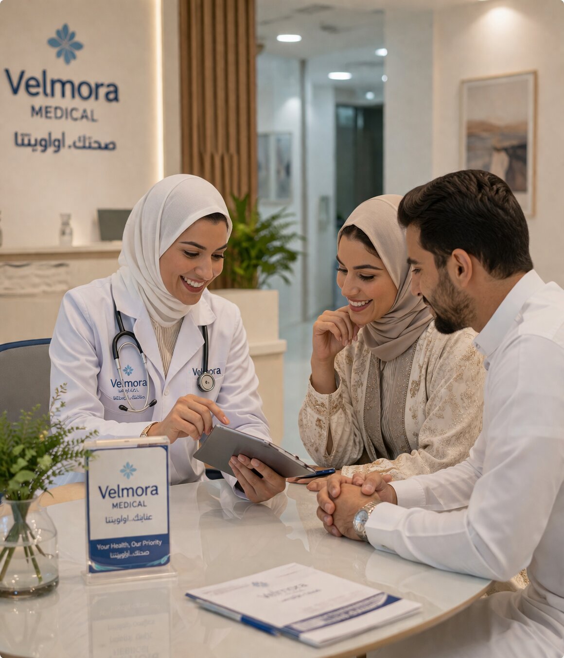 Modern clinic consultation room