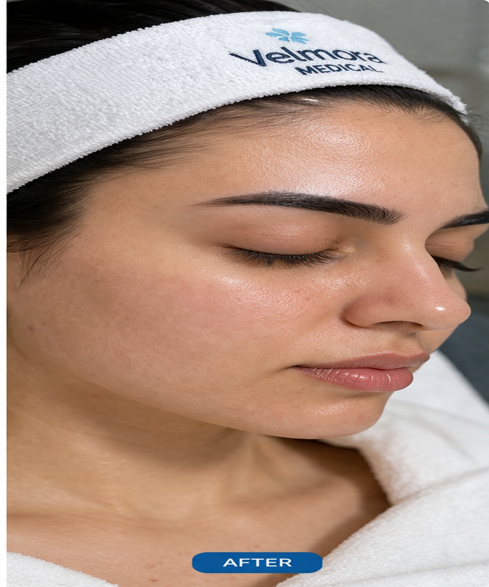 After treatment skin improvement